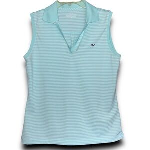 Vineyard Vines Golf / Tennis Sport Polo Tank Top Stripes Sleeveless Size Medium